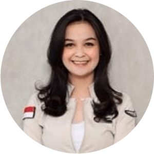 Dhyna Indriyana, Pramugari Super Air Jet (SAJ) alumni sekolah Pramugari terbaik Trans Avia Solo.