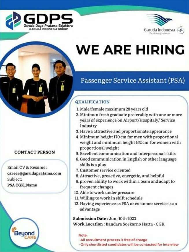 Loker Garuda Indonesia Group Bandara Soekarno Hatta 2023
